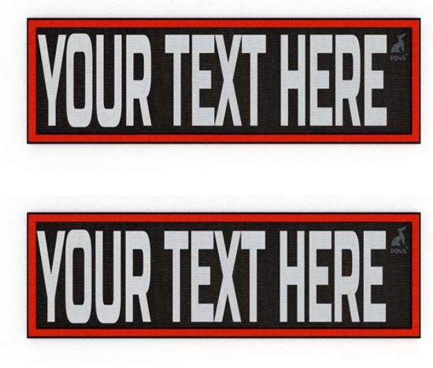 Picture of P24S® Custom Patch with red frame - small (110x30 mm)