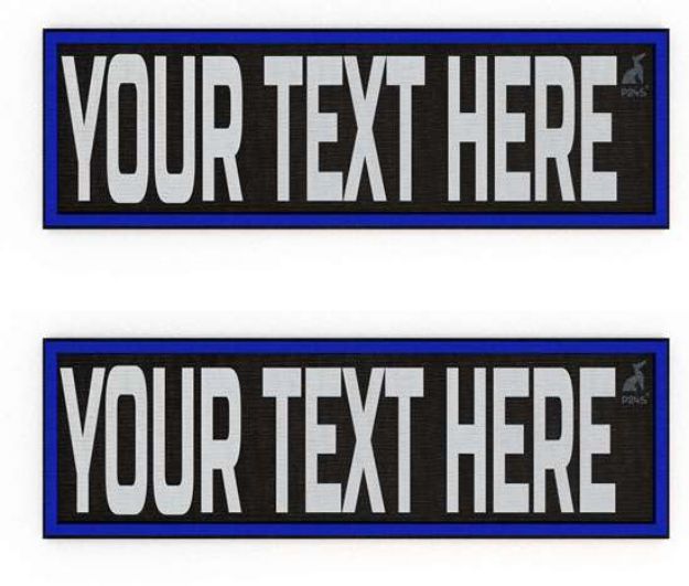Picture of P24S® Custom Patch with blue frame - small (110x30 mm)