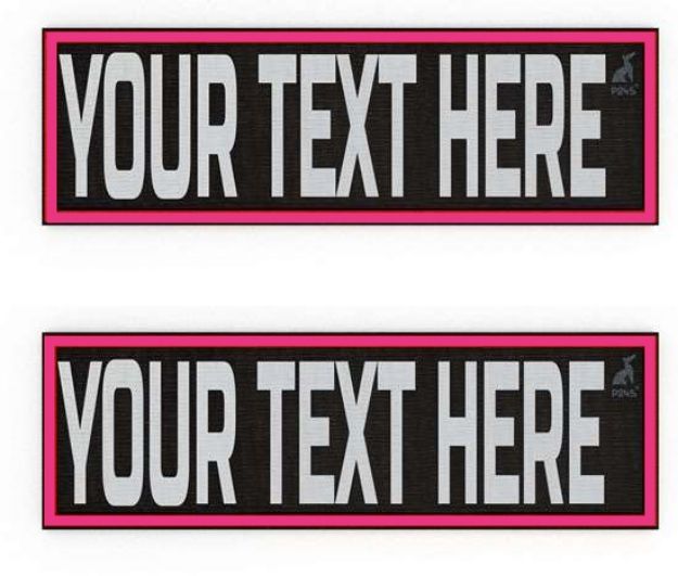 Picture of P24S® Custom Patch with pink frame - small (110x30 mm)
