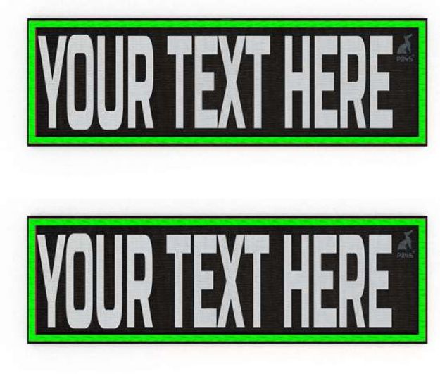 Picture of P24S® Custom Patch with neon green frame - small (110x30 mm)