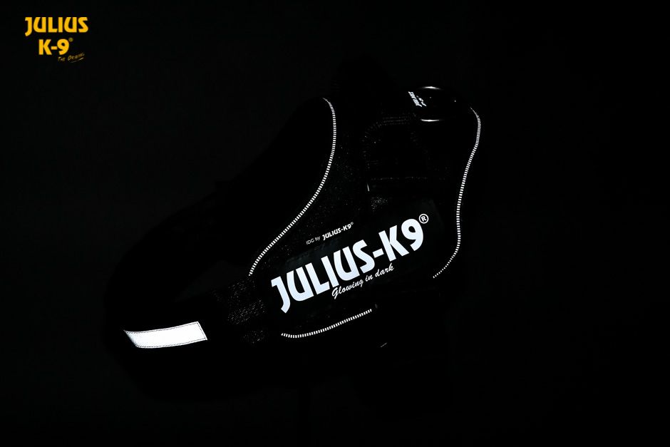 Reflective edges on Julius-K9 dog harnesses